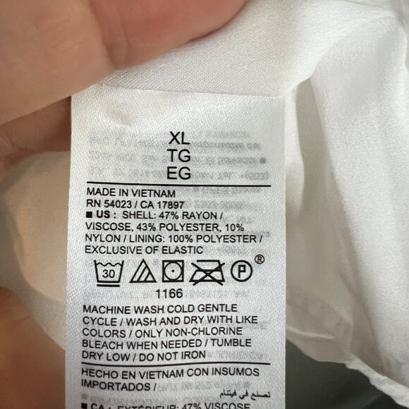 Old Navy Trapeze Milkmaid Top Size XL Calla Lily White Eyelet - Picture 7 of 9